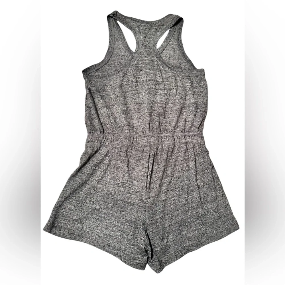 Nike Racerback Drawstring Vintage Style Romper Med Heather Gray EUC - Picture 2 of 8